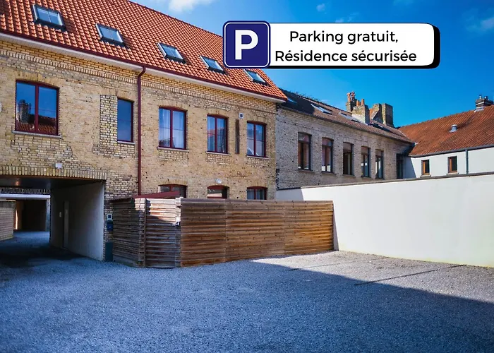 公寓 Le Spacieux A Saint-omer - 2 Chambres, Centre Et Gare A Pied, Parking Prive Gratuit 圣奥梅尔